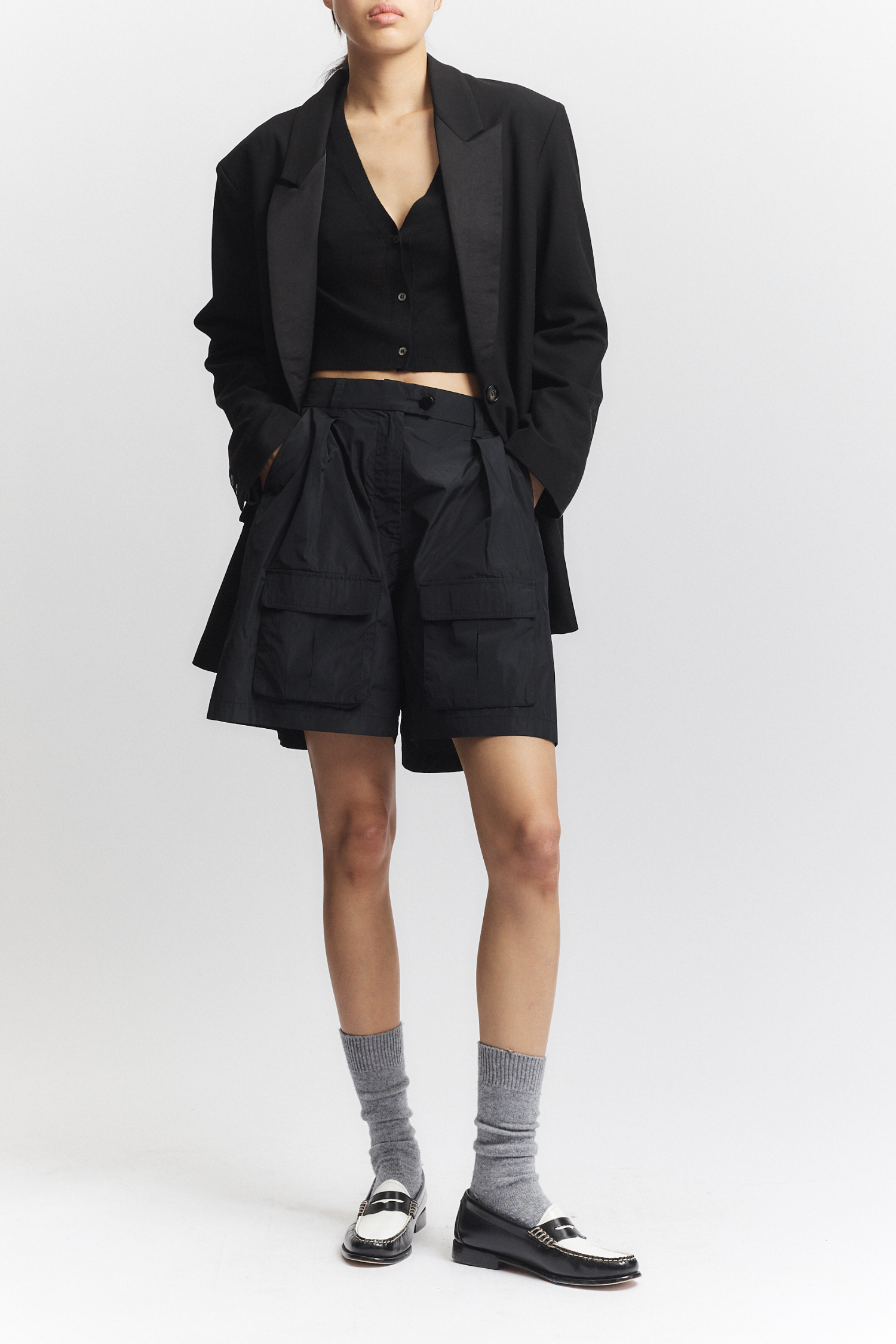 Nixon Cropped Cardigan, Black – SAINT ART