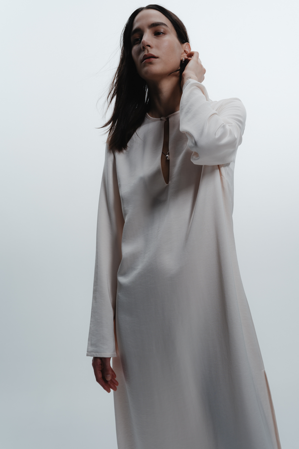 Isabel Long Sleeve Dress, Ivory