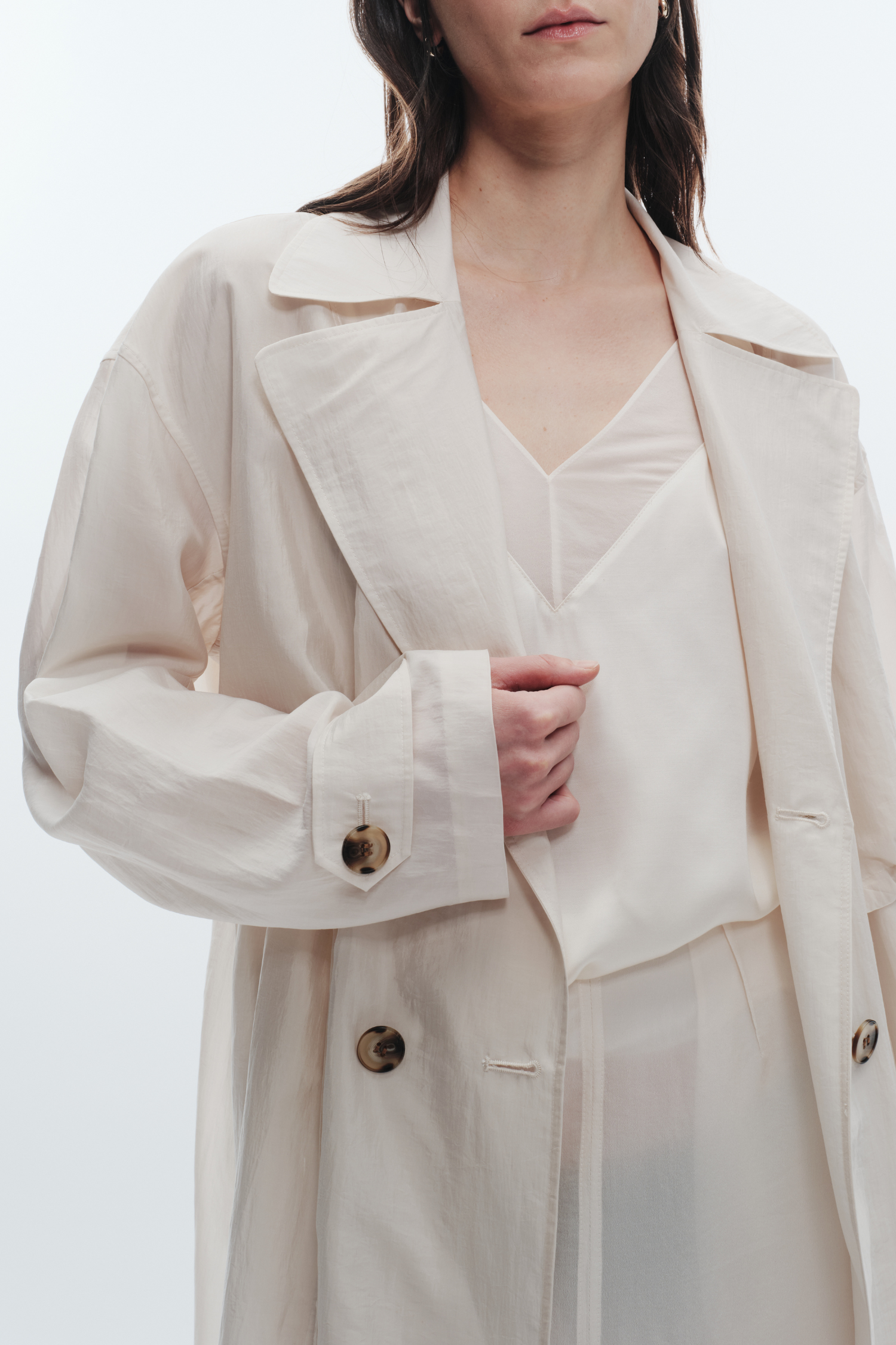 Osman Sheer Oversized Trench, Straw – SAINT ART