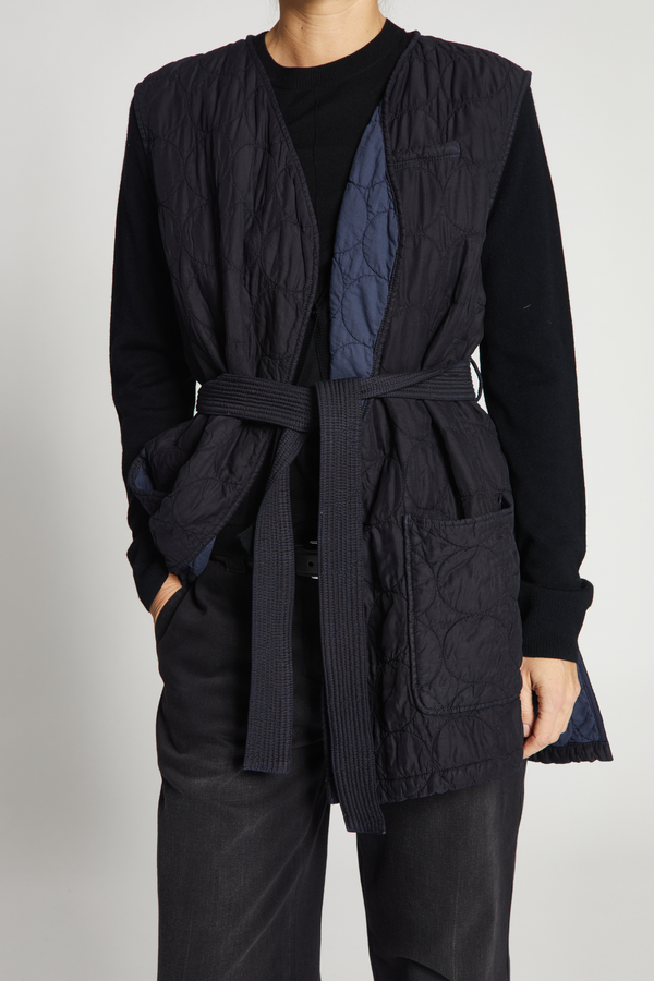 Lucca Quilted Vest, Licorice Black