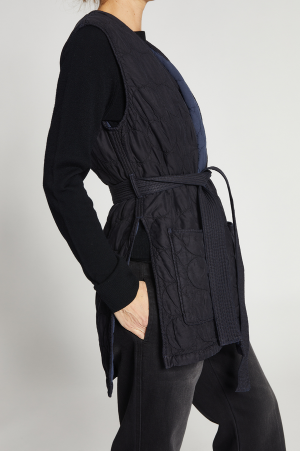 Lucca Quilted Vest, Licorice Black