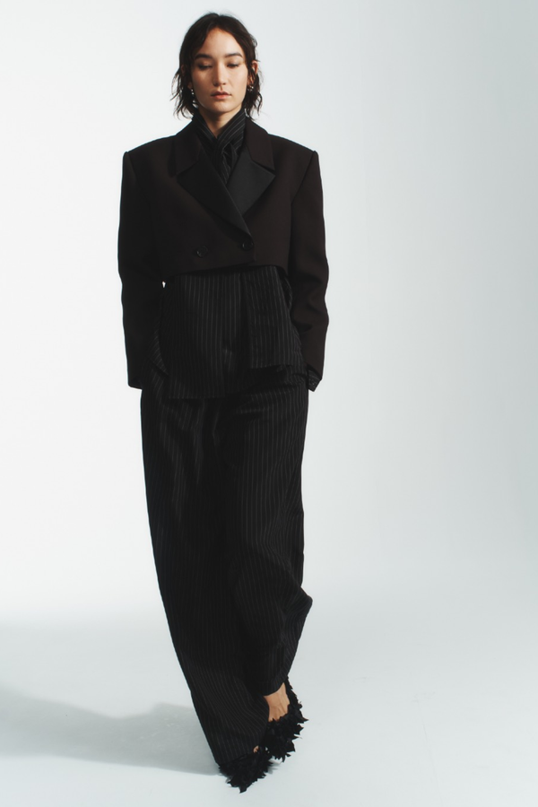 Houston Pinstripe Pant, Black