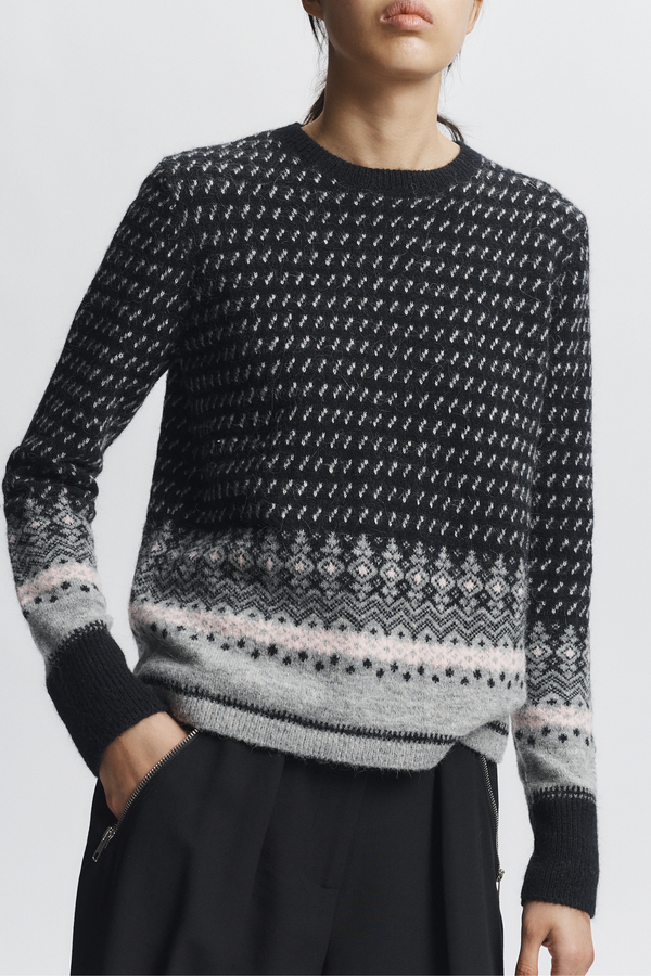 Eli Nordic Sweater, Black