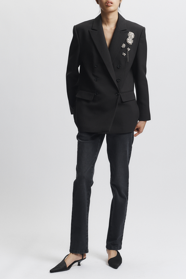 Tanner Embellished Blazer, Black