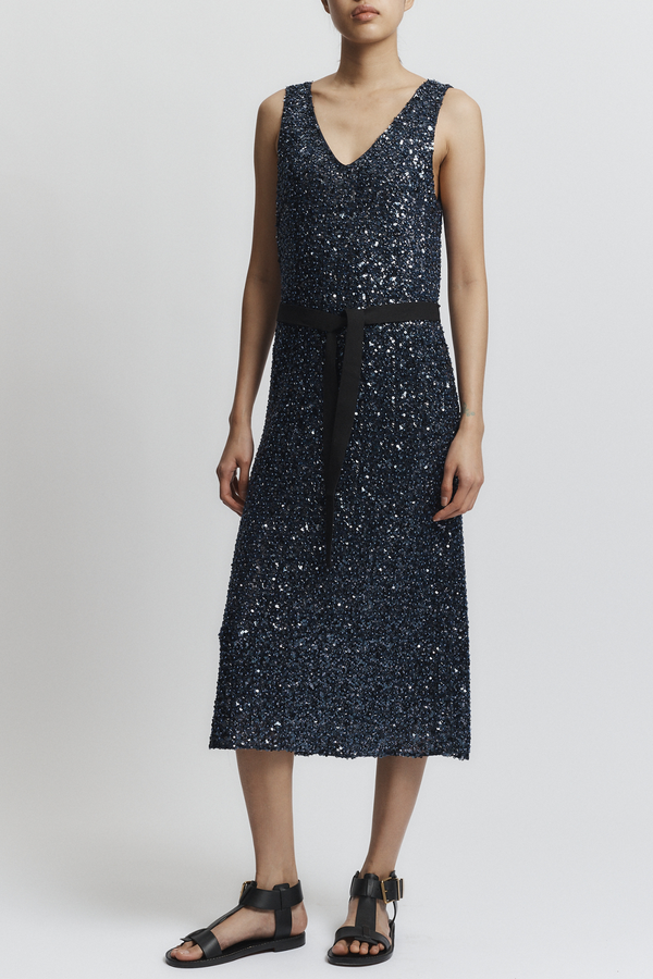 Kate Beaded Dress, Navy