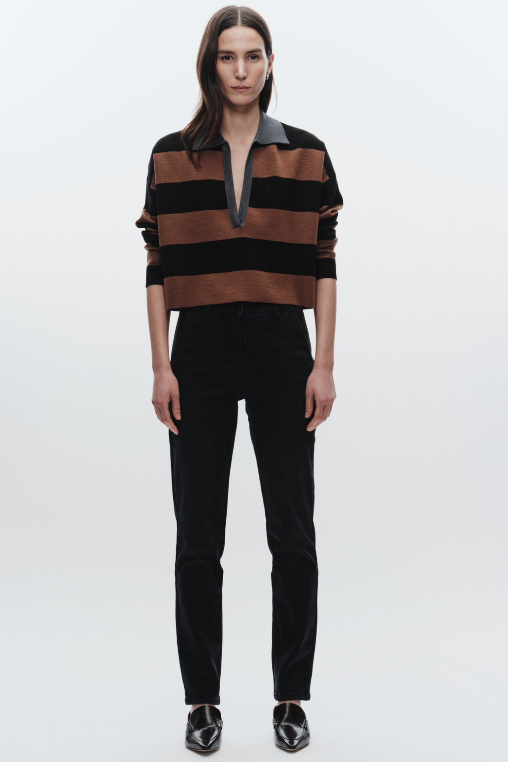 Samira Striped Knit Polo – SAINT ART