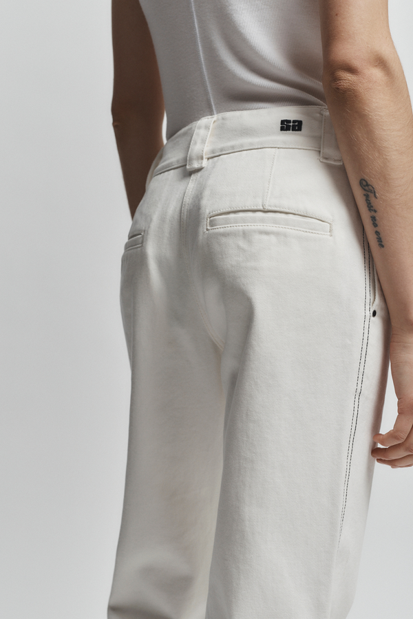 Nessa Denim Pant, Pure White