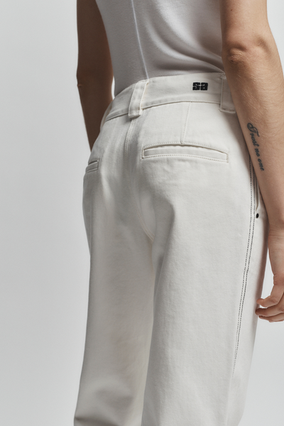 Nessa Denim Pant, Pure White – SAINT ART