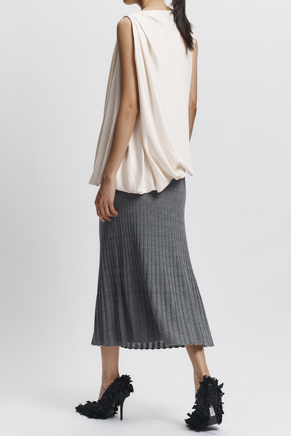 Henrik Draped Blouse, Ivory