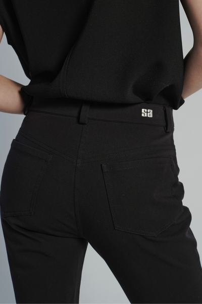 s*様 SPLASH PAINT STRETCH PANTS - BLACK GINZOUS Men Star Painted Black Stretch Denim Slim Straight