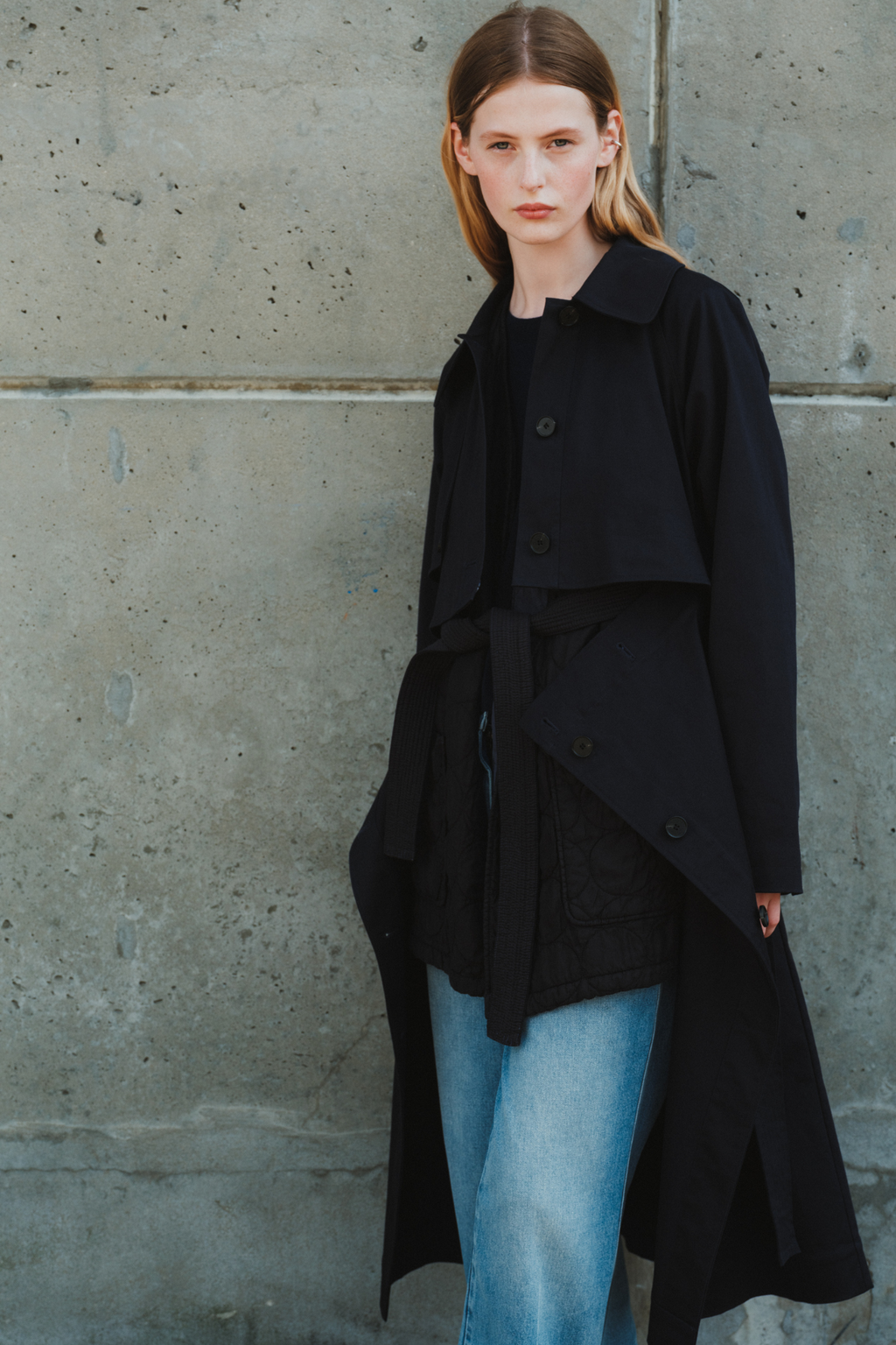 NAVIVERSE☆Angel Trench Coat Gothic-Dark-Angel-Black-Trench