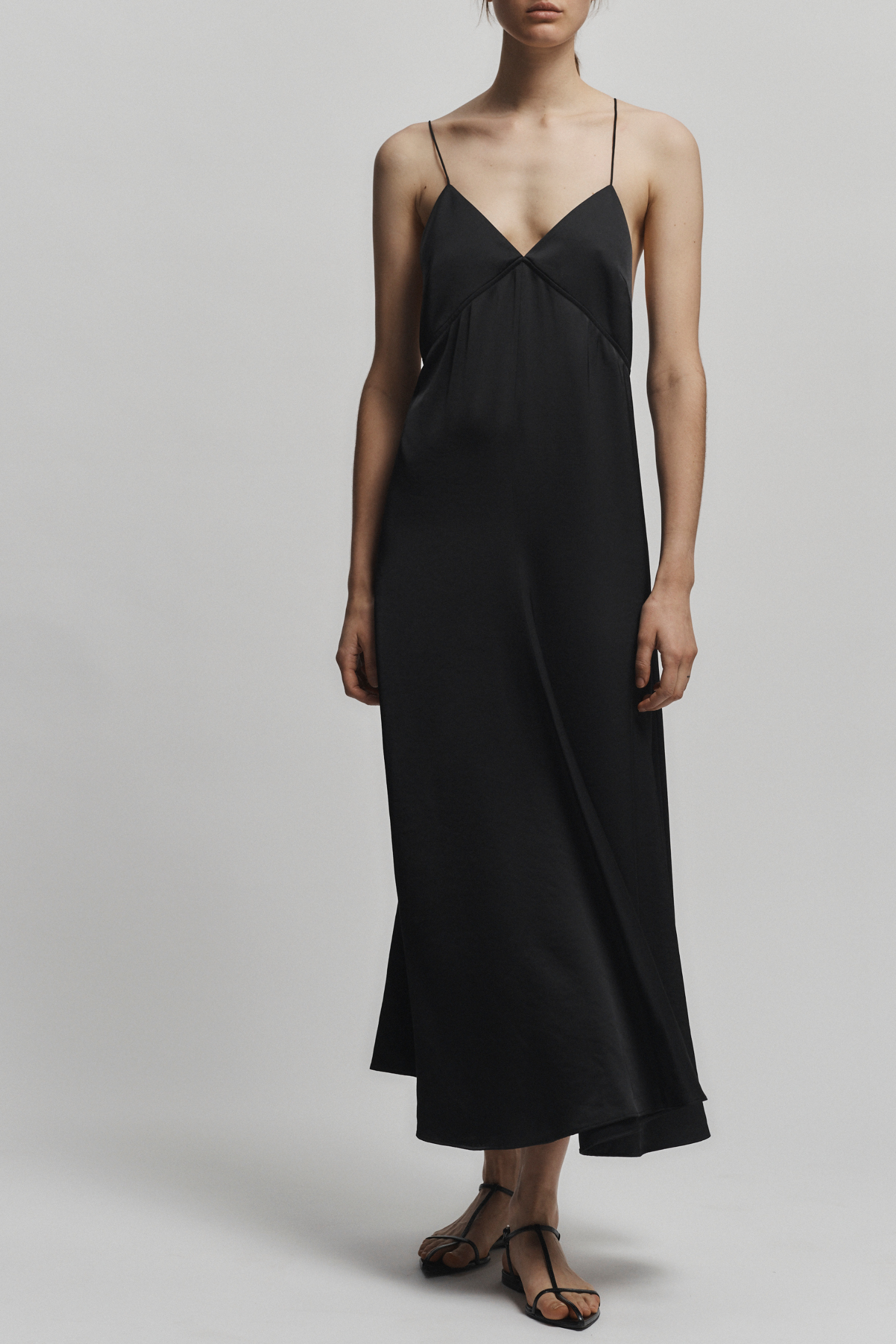 Fallon Open Back Slip Dress, Black – SAINT ART