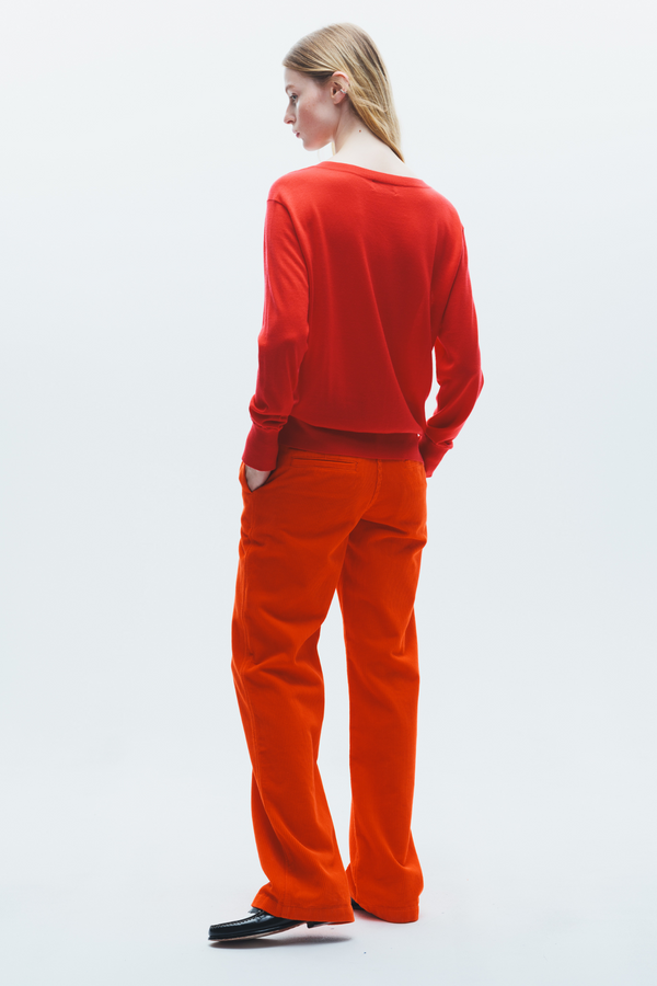 Nessa Corduroy Pant, Poppy Red