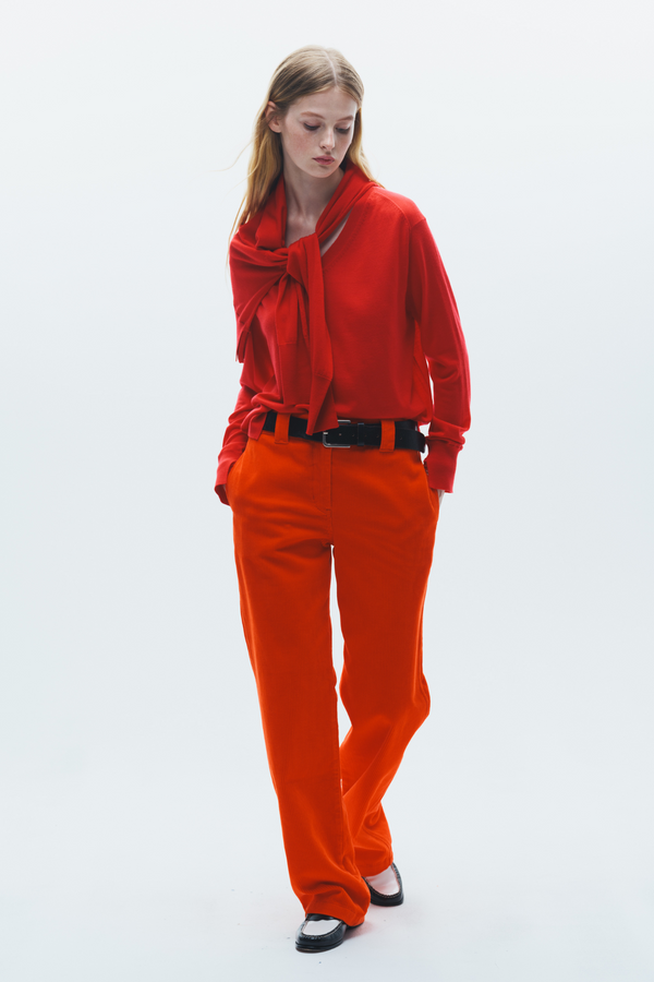 Nessa Corduroy Pant, Poppy Red