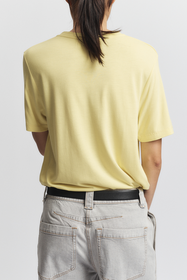 Zola Crewneck Tee, Yellow