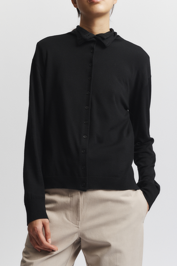 Ashley Buttondown Sweater, Black