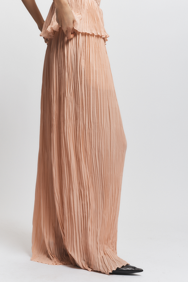 Hendrix Pleated Pant, Peach