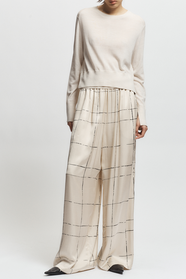 Halsey Pull-on Viscose Pant, Ivory