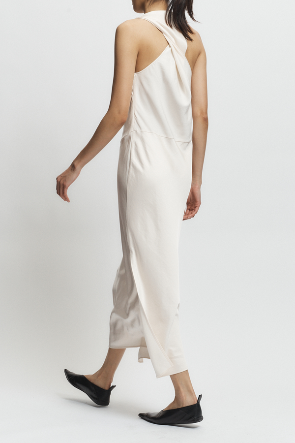 Celeste Twist Back Dress, Ivory