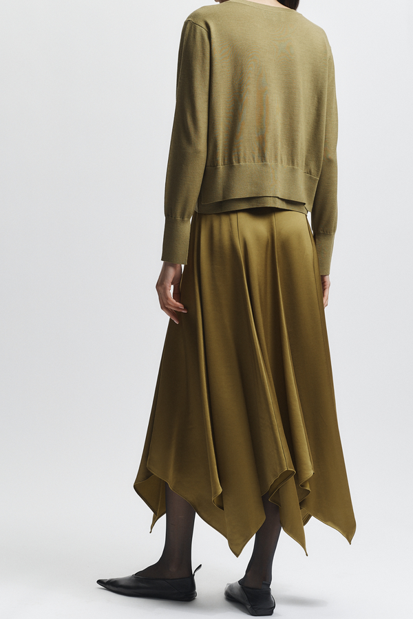 Landon Panel Skirt, Moss