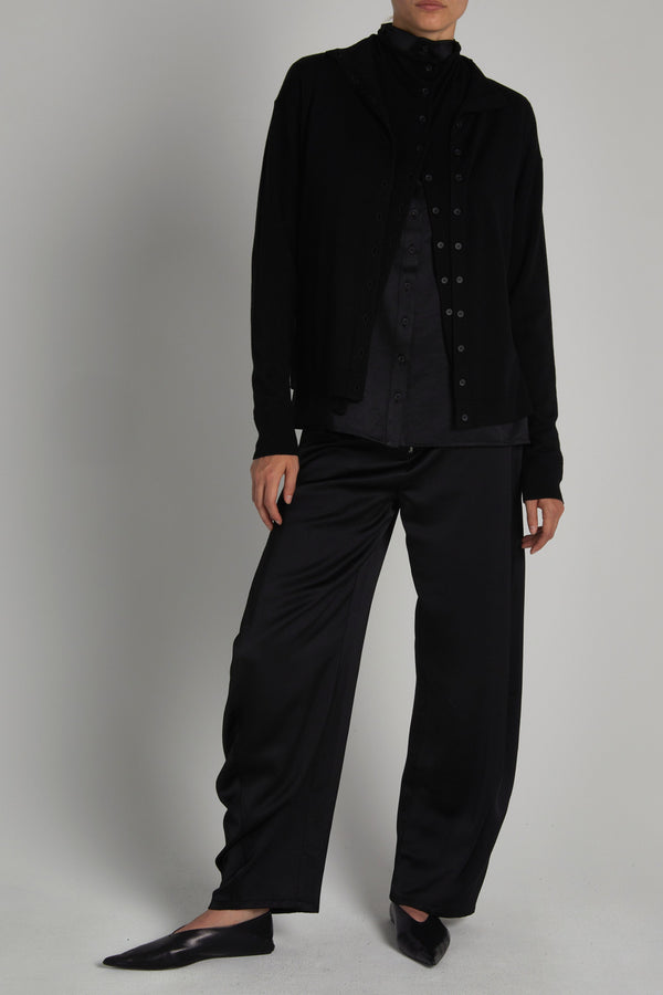 Ashley Buttondown Sweater, Black