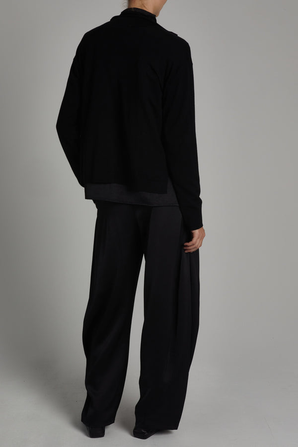 Ashley Buttondown Sweater, Black