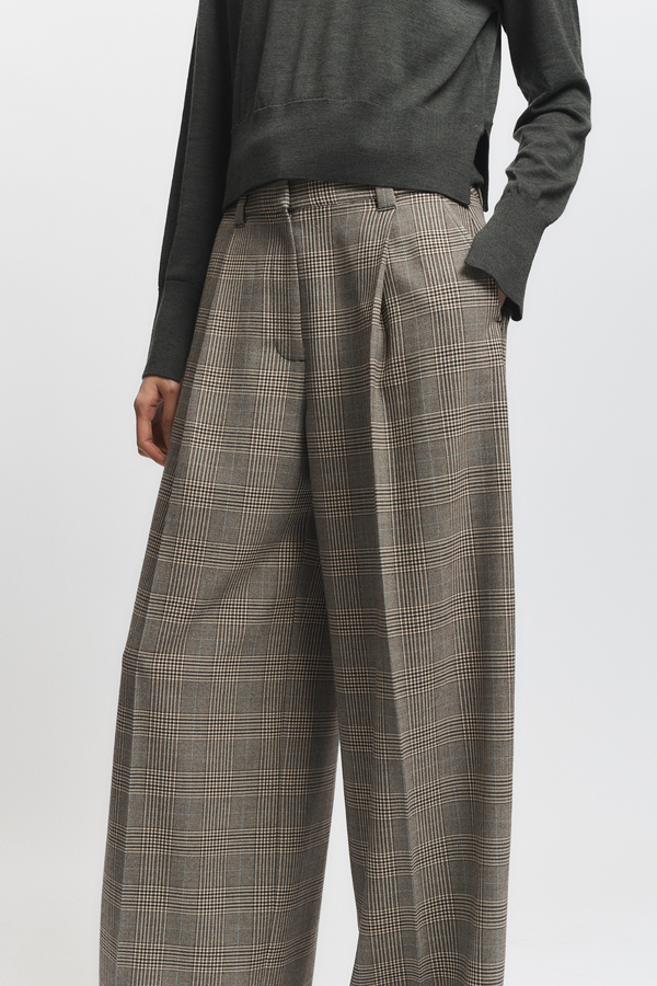 Everett Mid-waisted Trouser, Balmoral Plaid