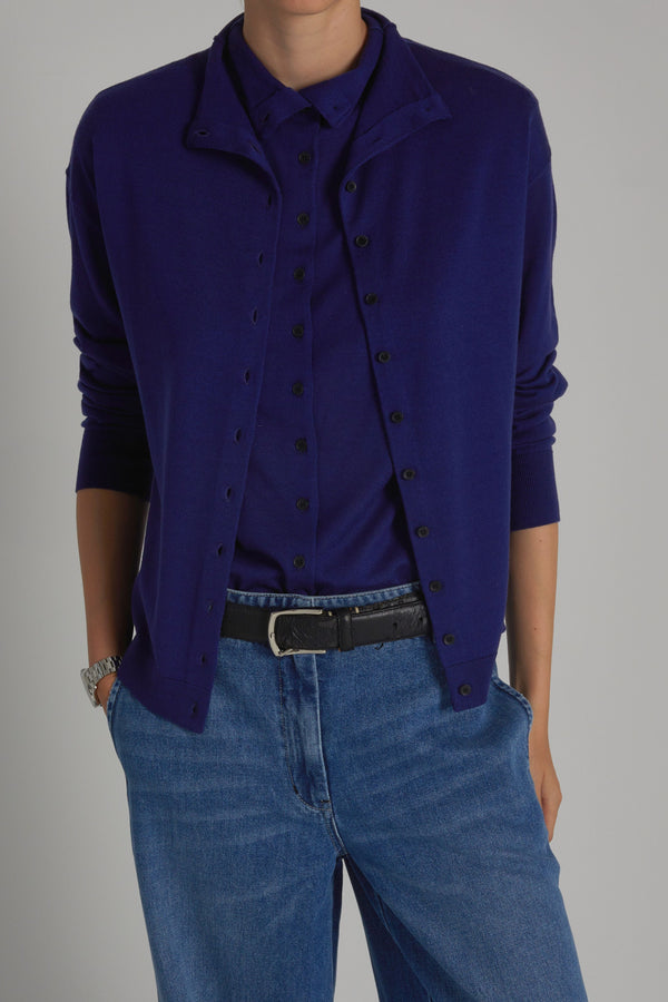 Ashley Buttondown Sweater, Midnight