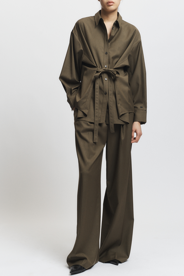 Kinn Oversized Shirt, Olive