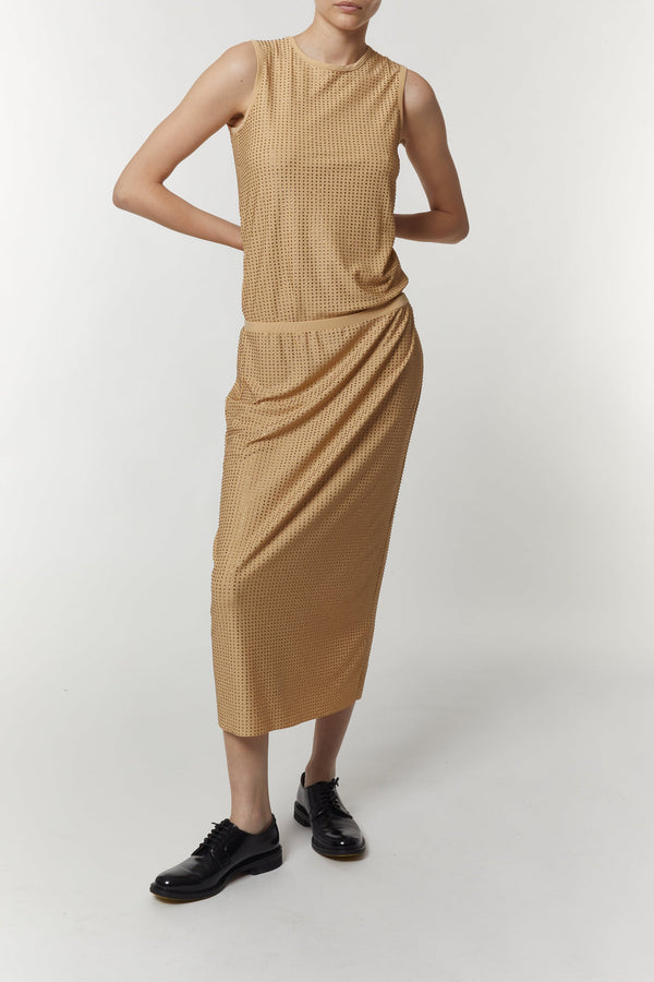 Maile Midi Skirt, Nude Stones
