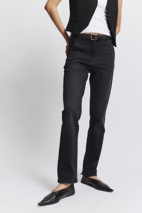 Kiana Denim Pant, Carbon Wash