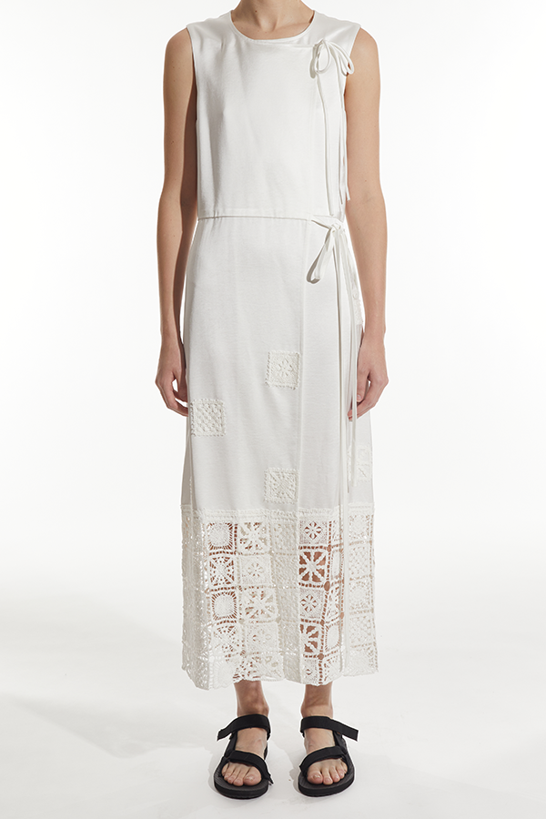 Anna Crochet Dress, White