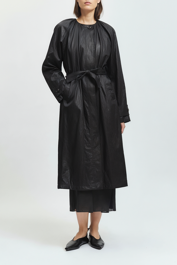 Lena Coated Jacket, Black