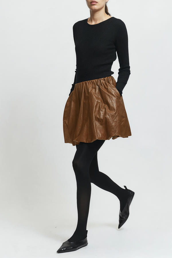 Sean Bubble Skirt, Cognac